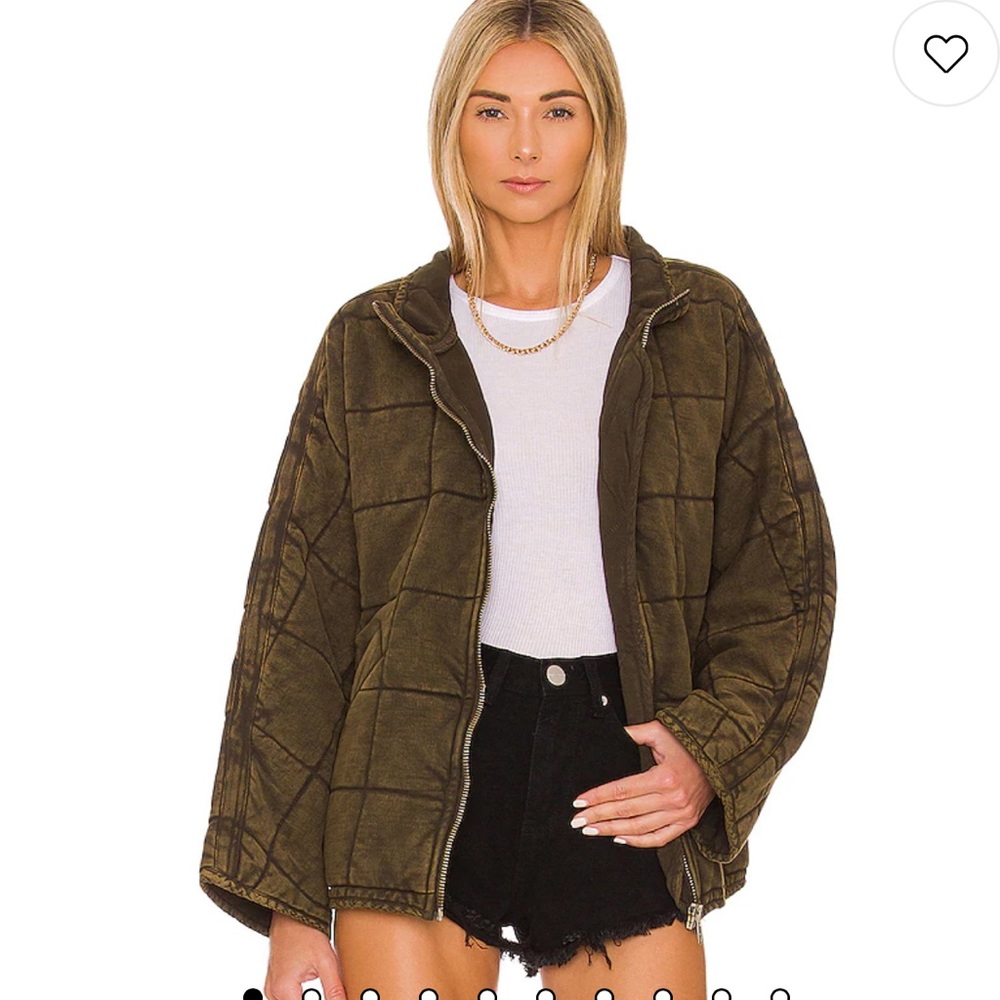 We The Free Dolman Quilted Jacket in Dusted Military
Free People